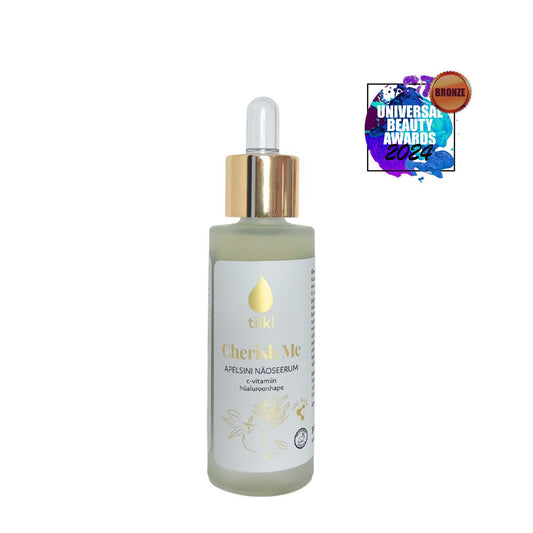 Cherish Me Probiotic Orange Face Serum su vitaminu C ir hialurono rūgštimi, 30ml