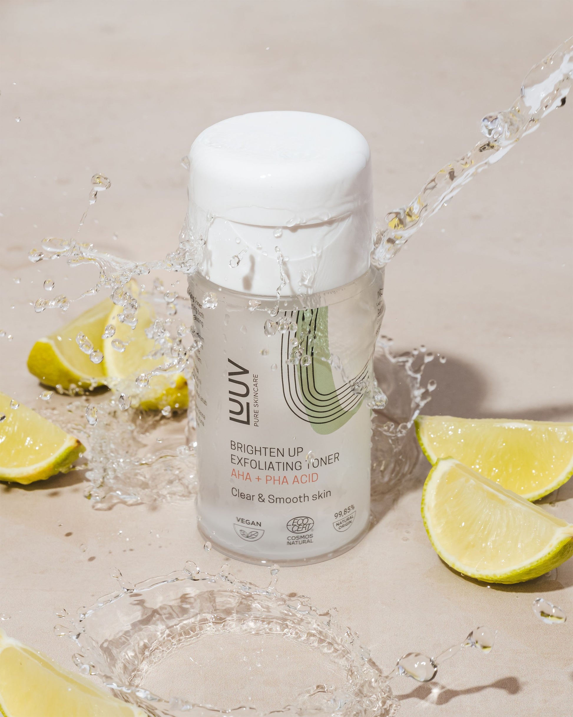 Šveičiamasis veido tonikas su AHA + PHA rūgštimi COSMOS, 120 ml