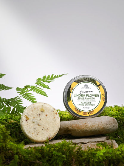 Kietas liepų žiedų šampūnas su šiaurietiško beržo ekstraktu