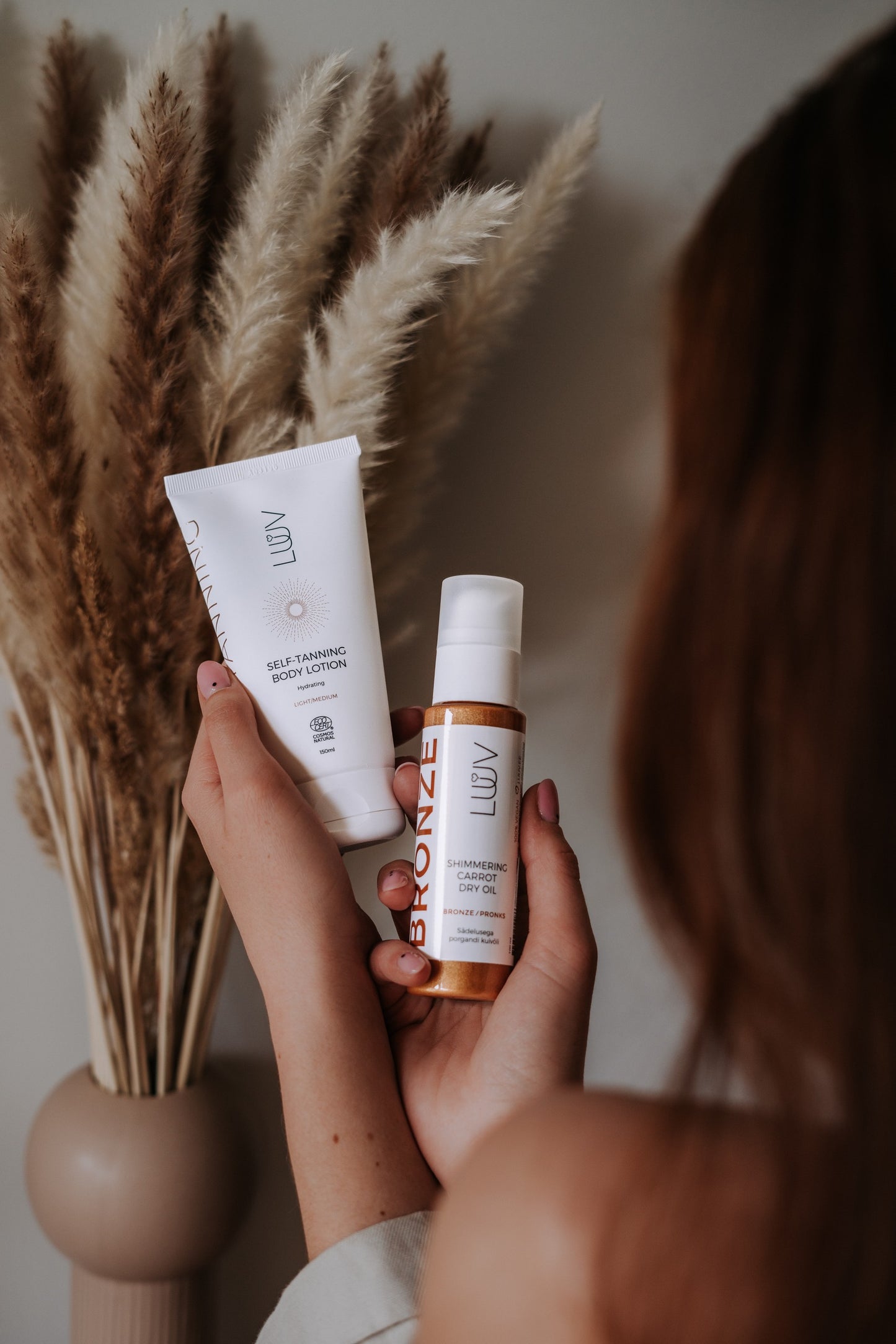 Blizgantis morkų sausas aliejus bronza, 100ml